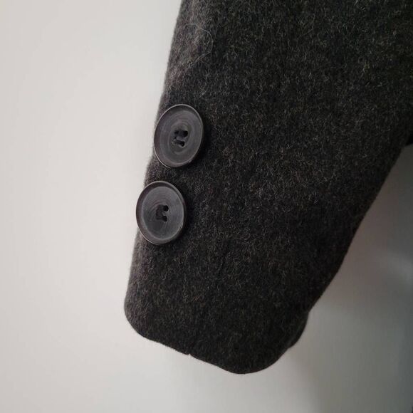 Worthington 100% Wool Charcoal Long Coat Women’s Medium Vintage Classic Button F - Picture 5 of 8